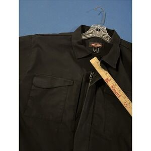 Tru-Spec Tactical Full-Zip Shirt Size XL Black Ripstop Short-Sleeve Combat